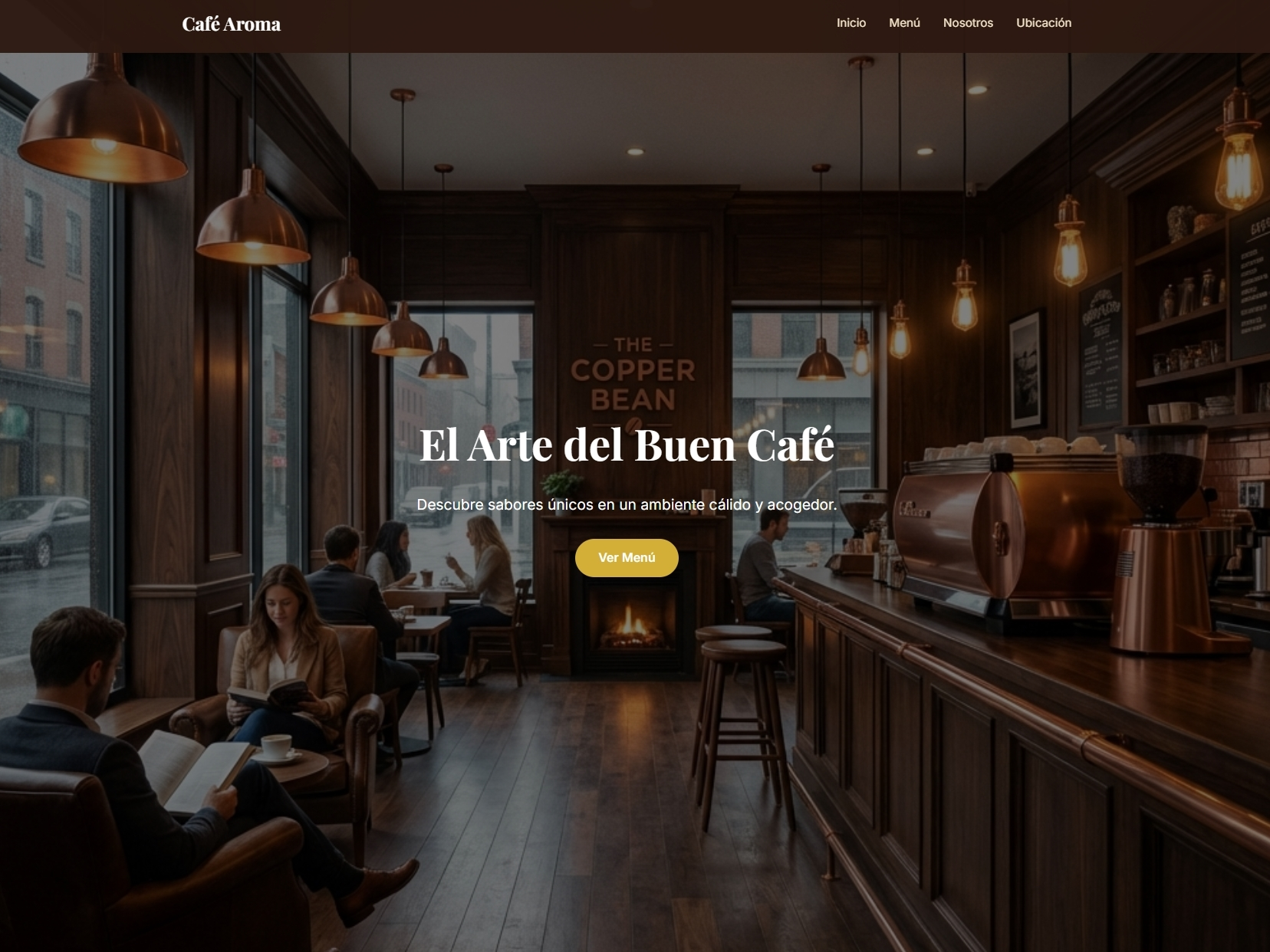 App móvil para cafetería Aroma & Café
